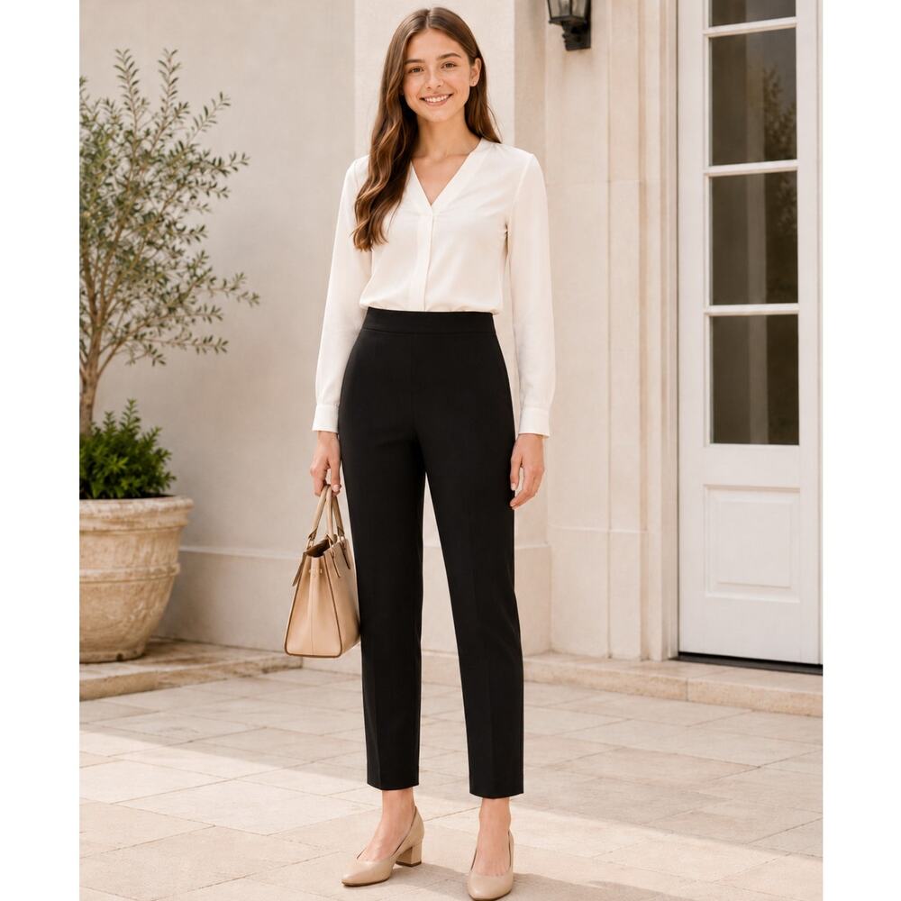 Talbots Chatham Ankle Pants Black Size 6P